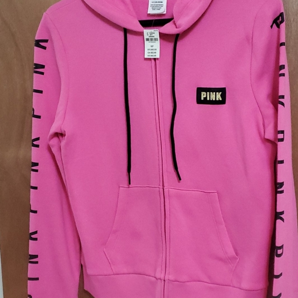 PINK Victoria's Secret Tops - Pink zip up sweater
